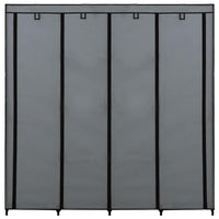 Guardaroba con 4 Scomparti Grigio 175x45x170 cm 282448