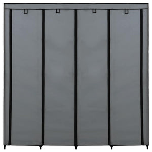 Guardaroba con 4 Scomparti Grigio 175x45x170 cm 282448