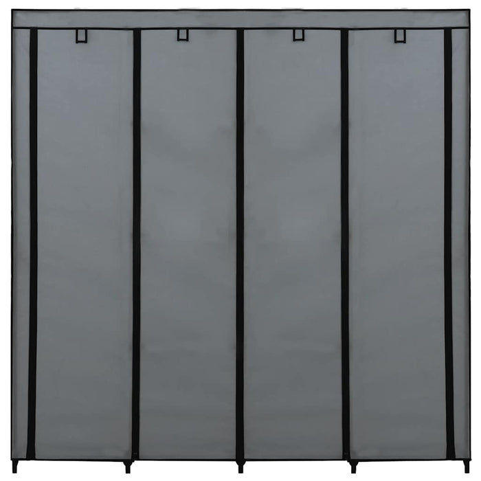 Guardaroba con 4 Scomparti Grigio 175x45x170 cm 282448