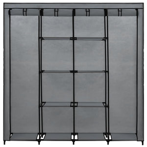Guardaroba con 4 Scomparti Grigio 175x45x170 cm 282448