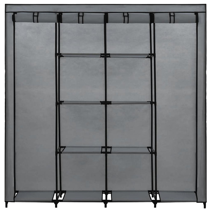 Guardaroba con 4 Scomparti Grigio 175x45x170 cm 282448