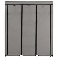 Armadio con Scomparti e Aste Grigio 150x45x175 cm in Tessuto cod mxl 68002