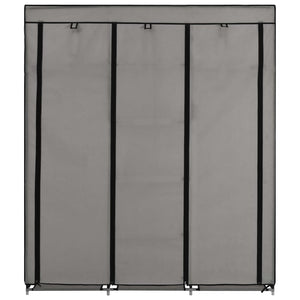 Armadio con Scomparti e Aste Grigio 150x45x175 cm in Tessuto cod mxl 68002