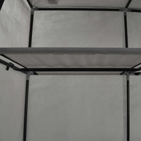 Armadio con Scomparti e Aste Grigio 150x45x175 cm in Tessuto cod mxl 68002