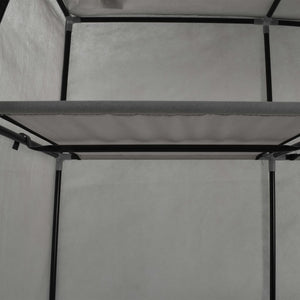 Armadio con Scomparti e Aste Grigio 150x45x175 cm in Tessuto cod mxl 68002
