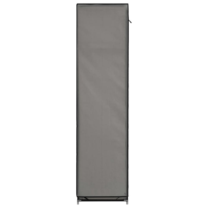 Armadio con Scomparti e Aste Grigio 150x45x175 cm in Tessuto 282456