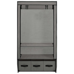 Armadio Grigio 87x49x159 cm in Tessuto cod mxl 78082
