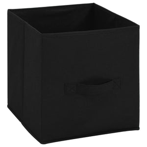 Armadietto con 4 Cesti in Tessuto Nero 63x30x71 cm Acciaio 282462