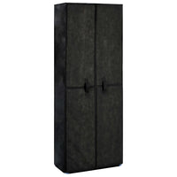 Scarpiera Nera 60x30x166 cm in Tessuto 282463