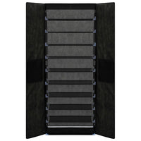 Scarpiera Nera 60x30x166 cm in Tessuto