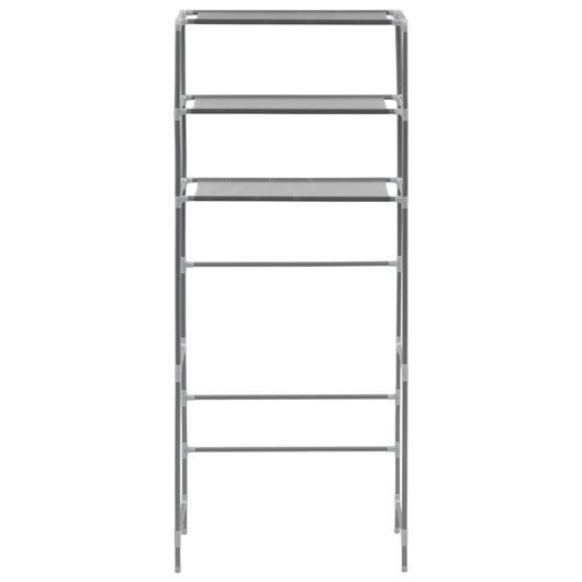 Scaffale a 3 livelli 69 x 28 x 169 cm argento 02_0005507