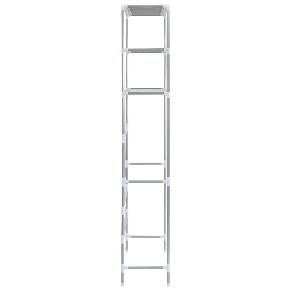 Scaffale per Lavatrice con 3 Ripiani Argento 69x28x169 cm cod mxl 52985