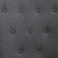 Sedia da Pranzo con Braccioli Grigio Scuro in Tessuto 248461