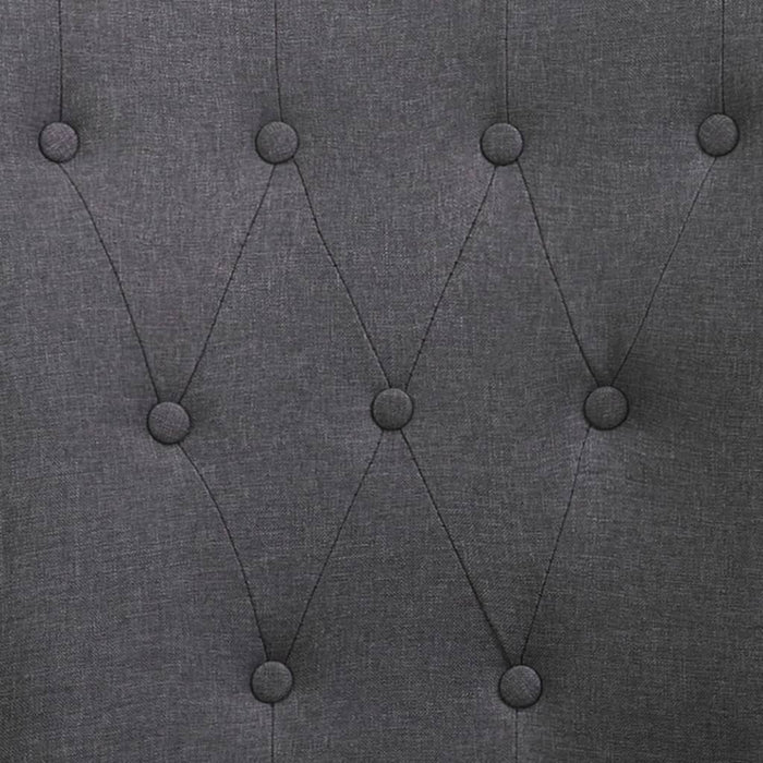 Sedia da Pranzo con Braccioli Grigio Scuro in Tessuto 248461