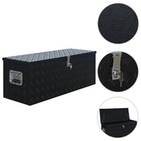 Scatola in alluminio 108,5 x 37 x 40 cm nera 02_0003196