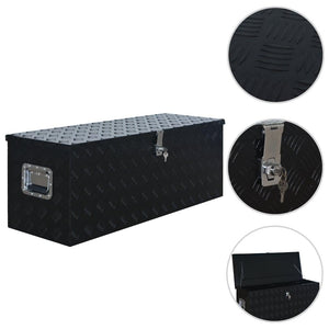 Scatola in alluminio 108,5 x 37 x 40 cm nera 02_0003196