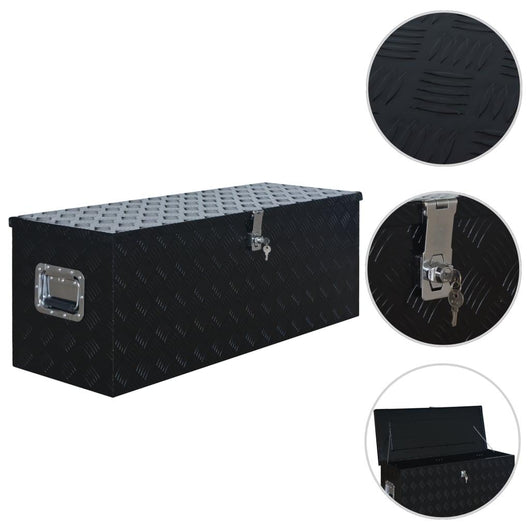 Scatola in alluminio 108,5 x 37 x 40 cm nera 02_0003196