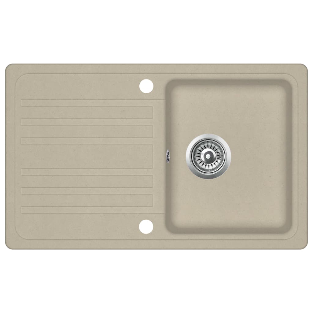Lavello da cucina monovasca 765 x 46 cm granito beige 02_0002334