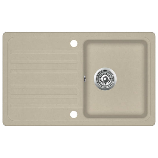 Lavello da cucina monovasca 765 x 46 cm granito beige 02_0002334