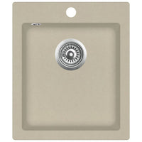 Lavello da cucina in granito lavabo singolo beige 02_0004385