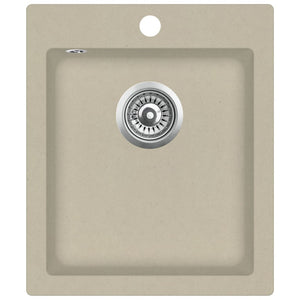 Lavello da cucina in granito lavabo singolo beige 02_0004385