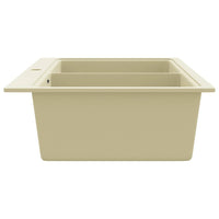 Lavello da Cucina in Granito Vasca Doppia-Lavandino-Lavabo Beige 446895