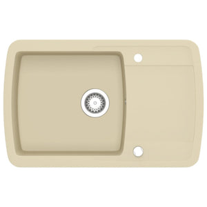 Lavello da Cucina in Granito Vasca Singola Beige 144852