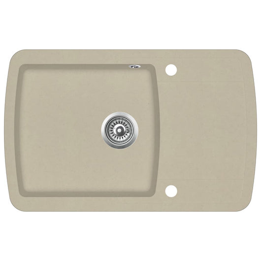 Lavello da cucina monovasca 78 x 50 cm granito beige 02_0002337