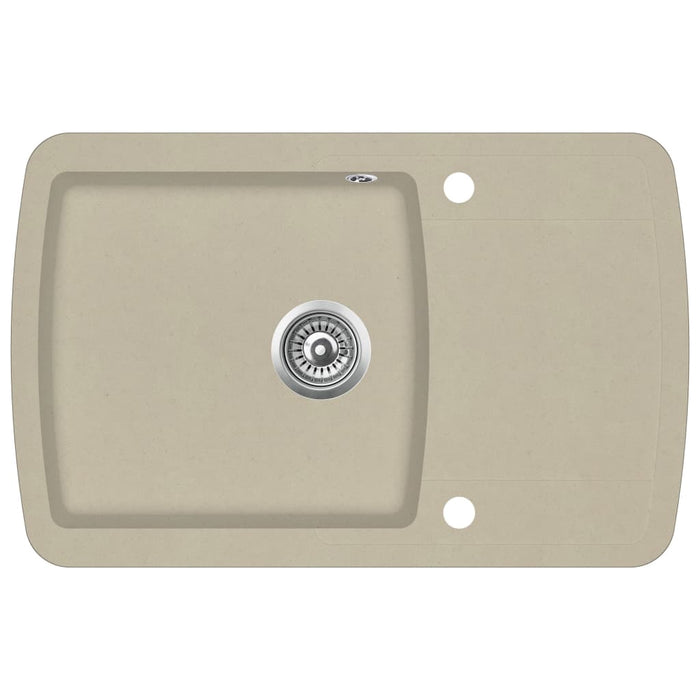 Lavello da cucina monovasca 78 x 50 cm granito beige 02_0002337