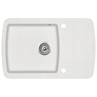 Lavello cucina 78 x 50 cm lavabo singolo granito bianco 02_0002338