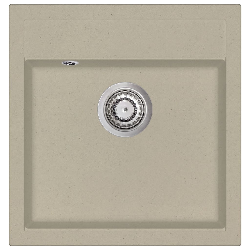 Lavello da cucina 49 x 51 cm vasca singola granito beige 02_0002341