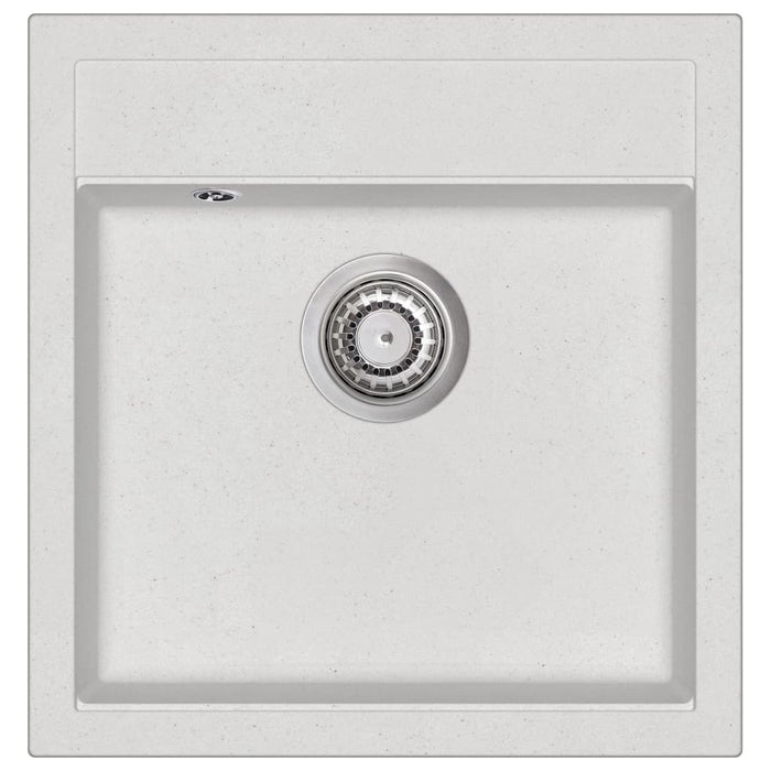 Lavello da cucina in granito vasca singola bianca 02_0002342