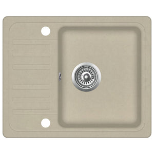 Lavello cucina lavabo singolo 57,5 ​​x 46 cm granito beige 02_0002345