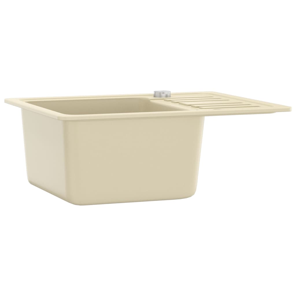 Lavello da Cucina in Granito Vasca Singola Beige 144860