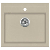 Lavello cucina lavabo singolo 56,5 x 51 cm granito beige 02_0002347