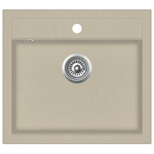 Lavello cucina lavabo singolo 56,5 x 51 cm granito beige 02_0002347