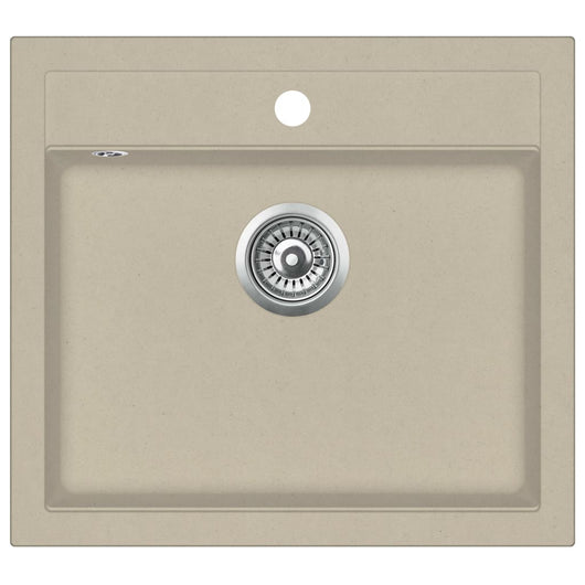 Lavello cucina lavabo singolo 56,5 x 51 cm granito beige 02_0002347