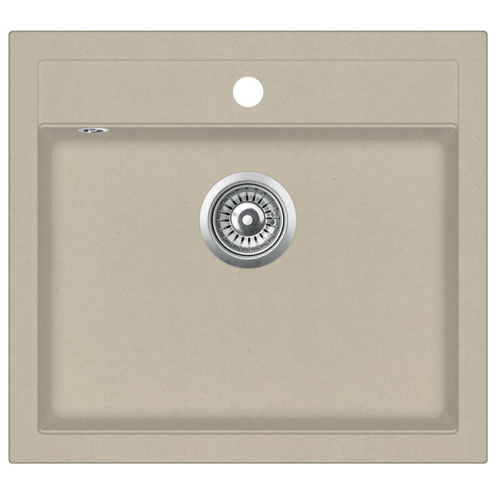 Lavello cucina lavabo singolo 56,5 x 51 cm granito beige 02_0002347