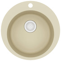 Lavello da Cucina in Granito Vasca Singola Tonda Beige