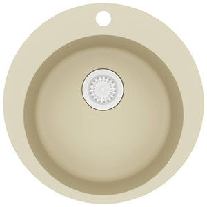 Lavello da Cucina in Granito Vasca Singola Tonda Beige