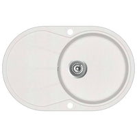Lavello cucina lavabo singolo 78 x 50 cm ovale granito bianco 02_0002352