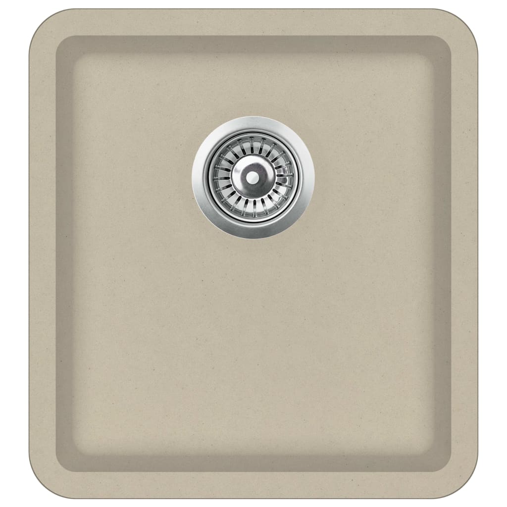 Lavello cucina lavabo singolo 42 x 46 cm granito beige 02_0002353