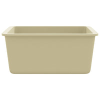 Lavello da Cucina in Granito Vasca Singola-Lavandino-Lavabo Beige 927498