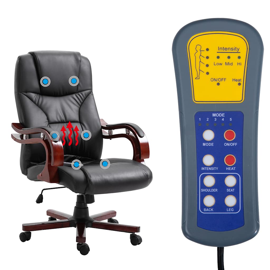 Sedia da Ufficio Nera in Similpelle 20230