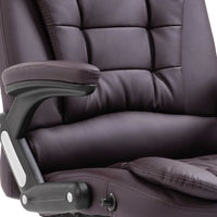 Sedia da Ufficio Marrone in Vera Pelle 20232