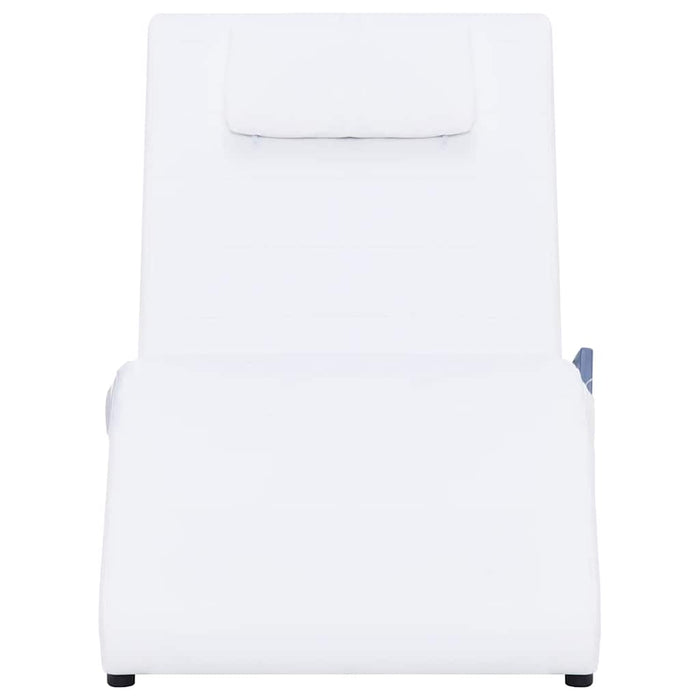 Sdraio Massaggiante con Cuscino Bianco in Similpelle 281285