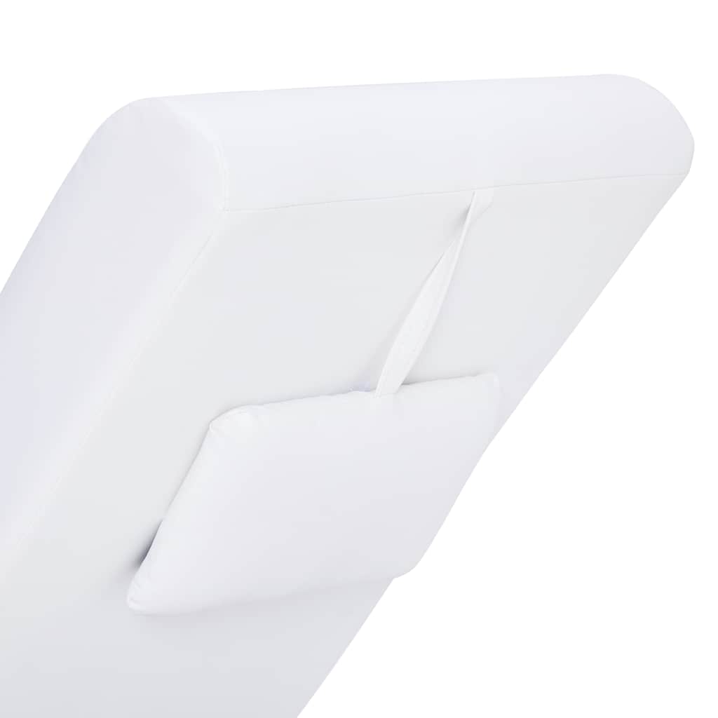 Sdraio Massaggiante con Cuscino Bianco in Similpelle 281285