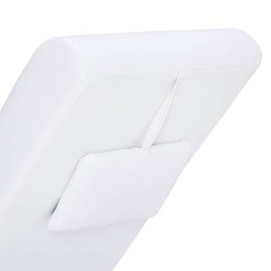 Sdraio Massaggiante con Cuscino Bianco in Similpelle 281285