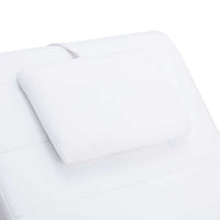 Sdraio Massaggiante con Cuscino Bianco in Similpelle 281285