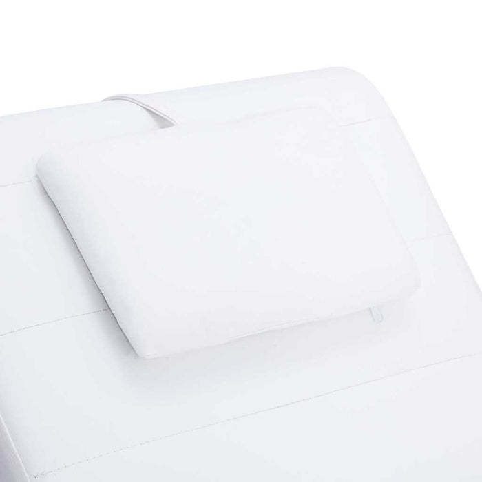 Sdraio Massaggiante con Cuscino Bianco in Similpelle 281285